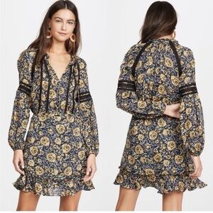 Veronica Beard Ida 100% Silk Mini Dress. Floral size 4